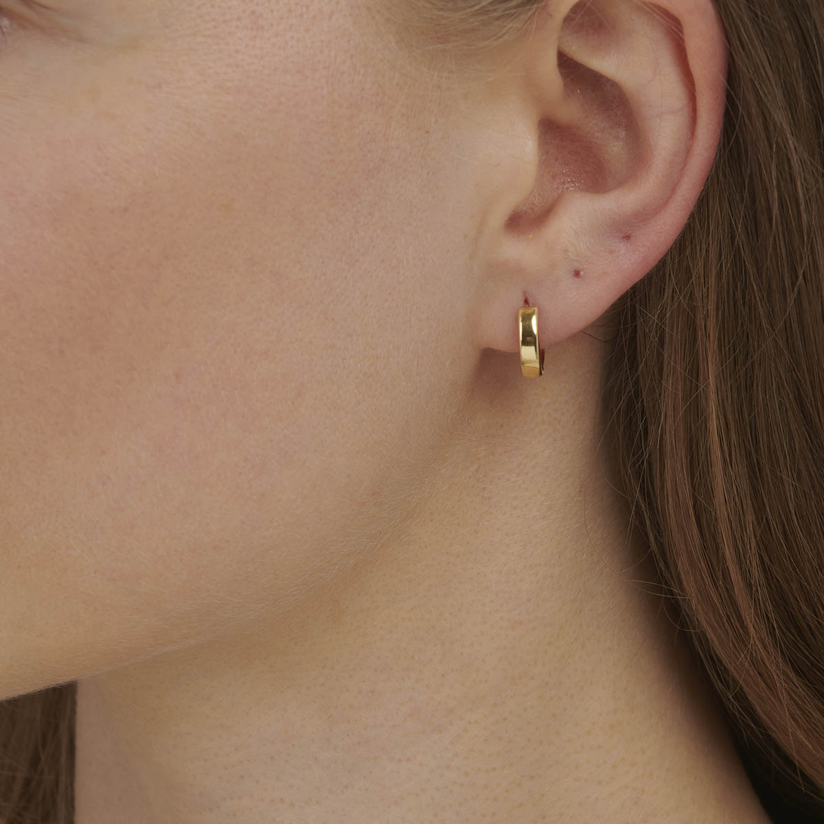 18ct Solid 10mm Gold Hoop Earrings Auric Jewellery