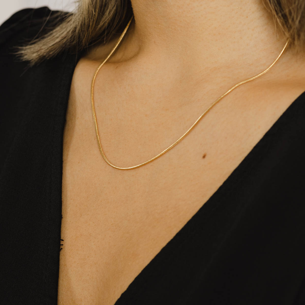 18ct Yellow Gold Fine Snake Chain | Auric Jewellery
