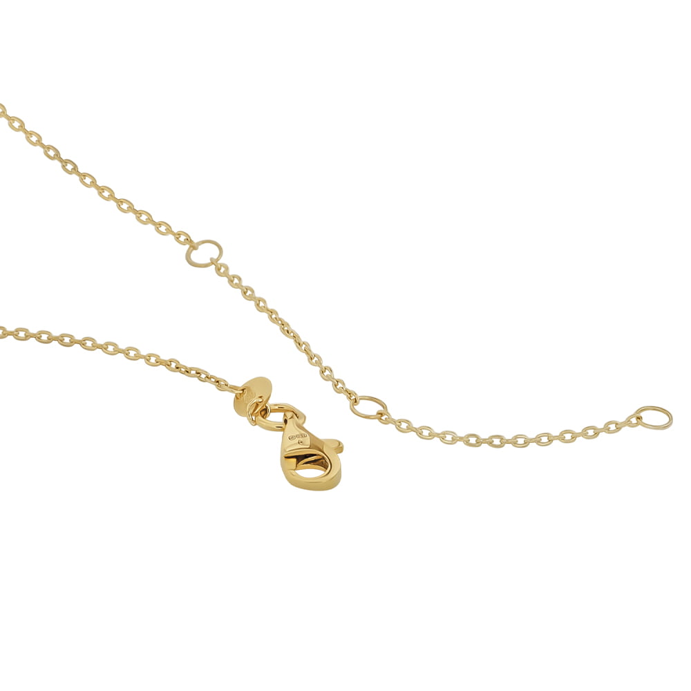 18ct Solid Yellow Gold Clover Pearl Necklace