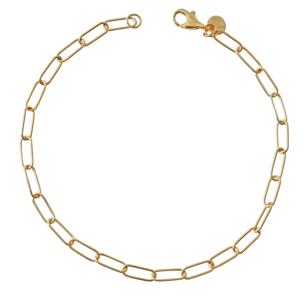 18K Yellow Gold Paperclip Chain Bracelet – KAPES Fine Jewelry