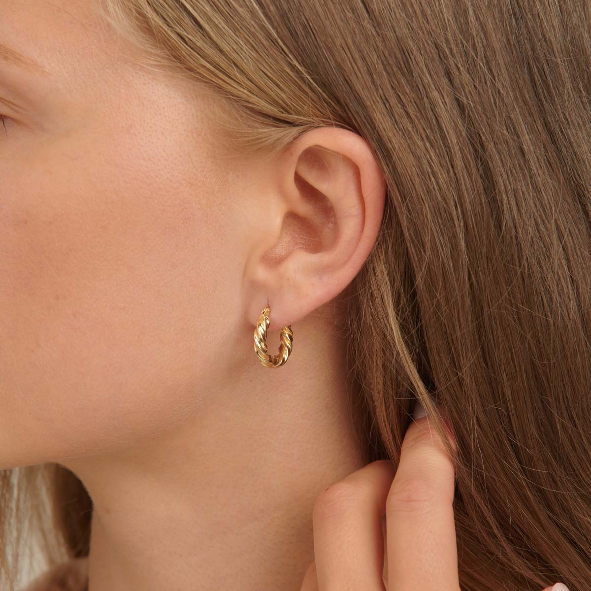 Croissant deals dome earrings