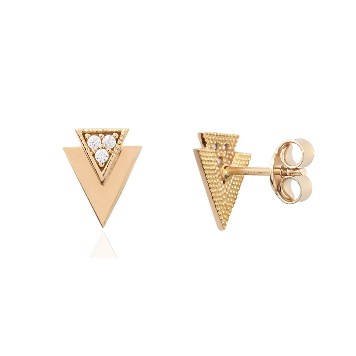 Triangle on sale gold earrings