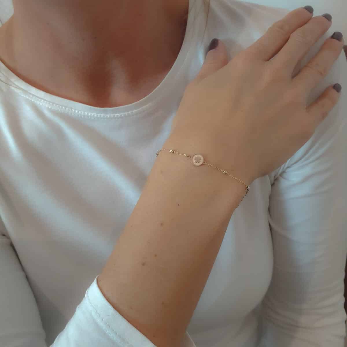 Thin rose clearance gold bracelet