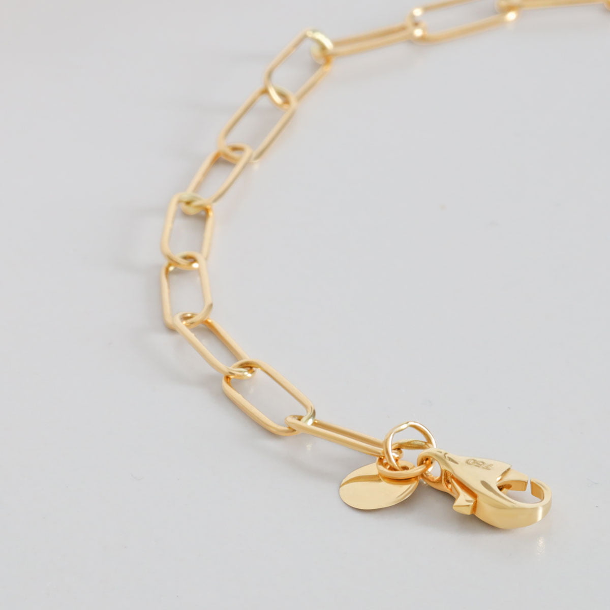 18kt yellow gold mini paper fashion clip necklace