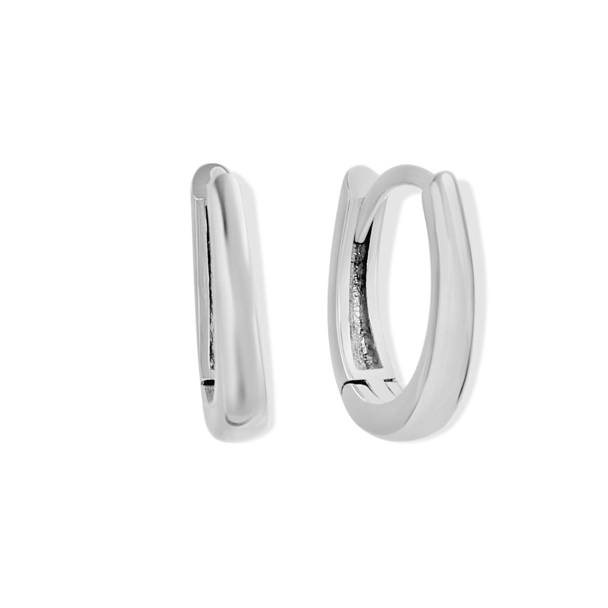 Tiny hoop deals earrings white gold